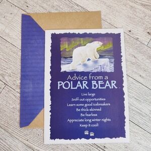 Your True Nature Advice From a Polar Bear‎ Card With Envelope-  Blank Inside